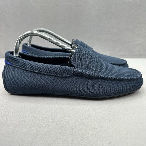 Rothy's The Driving Loafer Mens Size 9 Shoes Navy Knit Flexible Comfort Slip-On - Picture 1 of 8